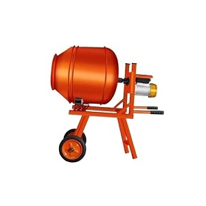 Betonmischer Mörtelmischmaschine mit zwei Rädern, leicht und mobil, kompakt, für kleine Projekte Bau DIY Tragbar (XL)