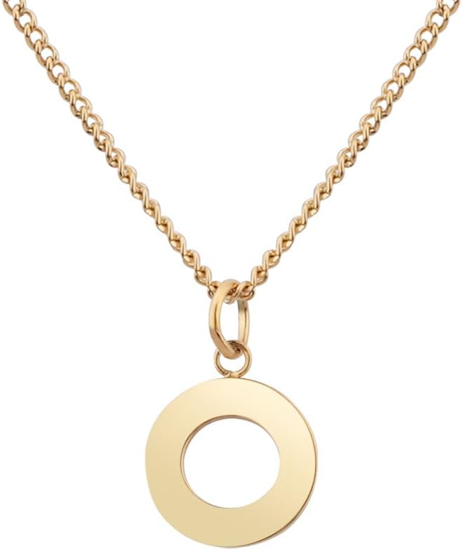 Collier Lettre Bubble Personnalisé - Pendentif Initiale A à Z En Acier Inoxydable Plaqué Or 18K - Résistant à L'eau Et Hypoallergénique - Longueur Réglable 40-45 Cm