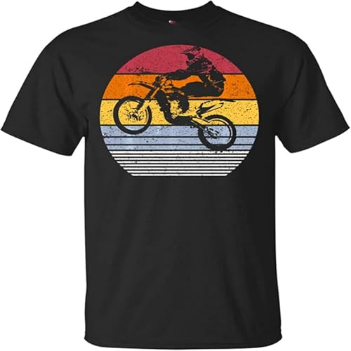 American Dirt Bike Motorcycle T - Shirt Gift Funny Tee Casual Round Neck Black 3XL