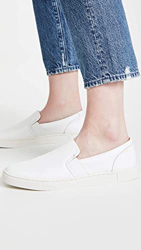 Frye Ivy Slip-On Shoes For Women Featuring Soft Tumbled Leather With Thick Rubber Outsole, Removable Molded Footbed, And Padded Collar And Vamp – ½” Heel Height, White - 8.5M #TOP2
