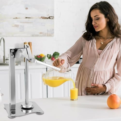 Heavy Duty Manual Lemon Smasher, Stainless Steel Citrus Squeezer Juicer & Nut Cracker for Almonds, Walnuts, Hazelnuts - Desktop Fruit Juicer with Cup