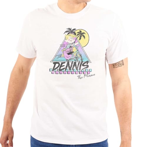 Dennis The Menace Summer Bike Ride Graphic T Shirt Men or Women White