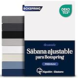 Dreamzie - Sabana Bajera 160x200 cm Algodon Elastica Confort Premium - Altura 40 cm para Colchones Gruesos o Boxspring - Certificado Oeko-Tex - Blanco