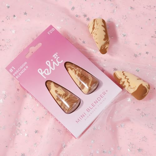 Image of Felic21 Mini Blender+ Makeup Sponge Set of 2 | Ultra-Soft Beauty Blender for Foundation, Concealer & Powder | Latex-Free Face Blending Sponge | Wet & Dry Use