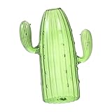 Diseño llamativo: el jarrón hidropónico con forma de cactus está diseñado para ser un punto focal en cualquier habitación, llamando la atención con su aspecto único, jarrón de flores estético, jarrón central