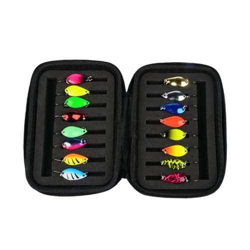 NXDHPLIENG 16 Stück Spoons Forelle Set Kunstköder Spinner Blinker Set 2.5/3.5/5g Angelzubehör für Jedes Wetter und Wasser von Barsch Zander und Hecht (Sprühdüse 16 stück)