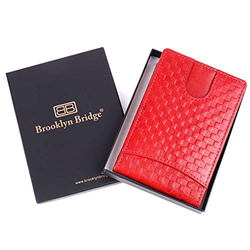 Image of Brooklyn Bridge Genuine Leather Money Clip Wallet for Men - Premium Slim RFID Protected Wallet with Cash Clip & Multiple Card Slots, Smart Front Pocket Design, Stylish Gift for Men
