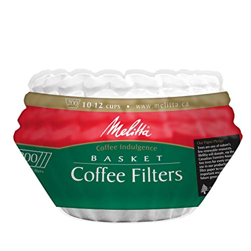 Melitta Basket Coffee Filters, White For 8-12 Cup , 200 Ct #TOP3