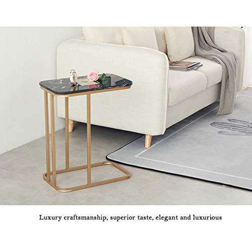Table basse canapé amovible avec plateau portable aspect marbre chic - 4