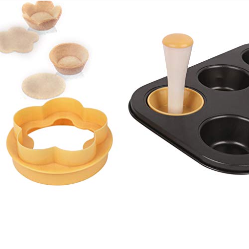 Molde y prensa para masa de tartaletas, set dual miniatura 3