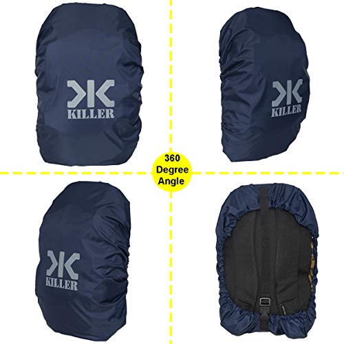 Image of KILLER Plastic Mini Rain and Dust Cover with Pouch for Small 12 L Backpacks, Navy