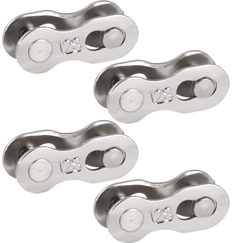 YAOYYG 4 Parejas Conectores De Cadena De Bicicleta De 12 Velocidades, Eslabón De La Cadena De Icleta, Acoplamiento RáPido Reutilizable,para La Reparación De Eslabones Perdidos