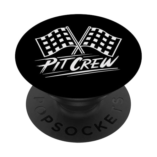 Pit Crew Checkered Flags Race Car Party PopSockets PopGrip Intercambiable
