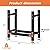EFURDEN 2ft Firewood Rack, Heavy Duty Wood Rack with 4 Reinforced Metal Pieces for Fireplace Wood Storage, Indoor Firewood Rack with Adjustable Foot Pad