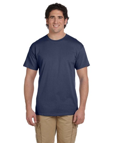 Fruit of the Loom Men's Crewneck T-Shirt, Denim New, Large