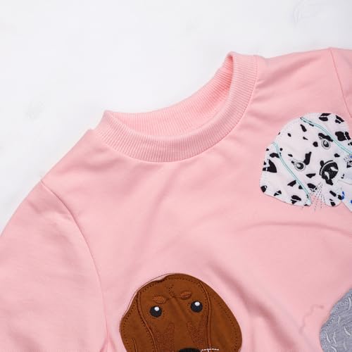Toddler Baby Girls Sweatshirts Crewneck Pullover Long Sleeve Shirts Tops Girl Fall Winter Clothes 2-8T 5