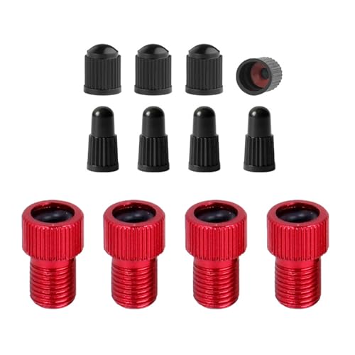 Adaptador de válvulas para bicicleta 4 piezas miniatura 1