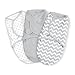 SwaddleMe Original 3-Piece Swaddle, Grey Chevron Stars, Small/Medium (0-3) months