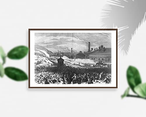 INFINITE PHOTOGRAPHS Photo: Railroad Riot, Pittsburgh, Philadelphia Militia Firing, PA