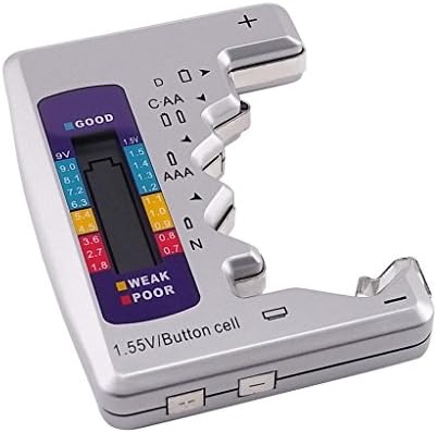 Battery Tester Checker, Seven Type Universal Battery Checker for C AA AAA D N 9V (6F22) and 1.5V Button Cell Household Batteries (Requires No Battery for Operating)
