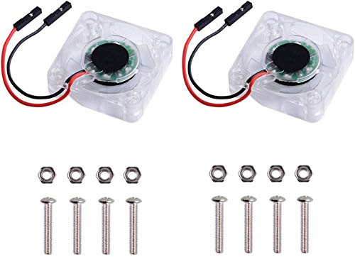 GeeekPi 2PCS Raspberry Pi 4 Fan DC 5V Brushless CPU RGB Cooling Fan, 40x40x10mm, for Pi 4 Model B, 3B+, 3/2 Model B (Multi-coloured) - Image 3