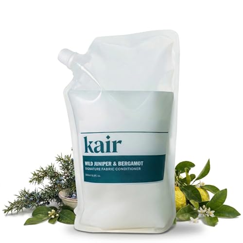 Kair Signature Fabric Conditioner Refill - Wild Juniper & Bergamot | Plant-Based Fabric Softener, 16.9 Fl Oz, Vegan, Cruelty-Free, Biodegradable, Anti-Static Softens & Protects Fibers