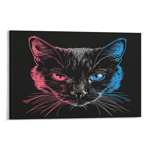 Décoration murale sur toile chaton mignon grand format 60x90 cm
