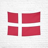 siphylline Flagge Dänemark Tapisserie Tagesdecke Wandbehang für Badezimmer Dekor