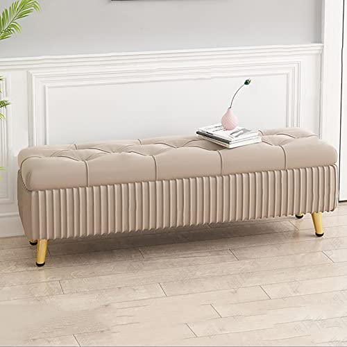 Cassapanca Ckaff 130cm - Panca Fondo Letto Con Contenitore E Braccioli Arrotolati