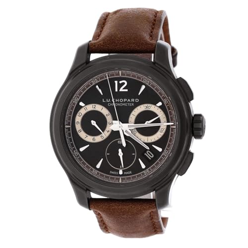 Pre-Loved L.U.C Chrono One Flyback Automatic Watch Titanium and Leather 42, Silver3