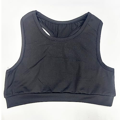 Kids Girls 2pcs Dance Outfit Racer Back Crop Top with Shorts Clothing Sets for Sport Gymnastic Dancing Swimming3