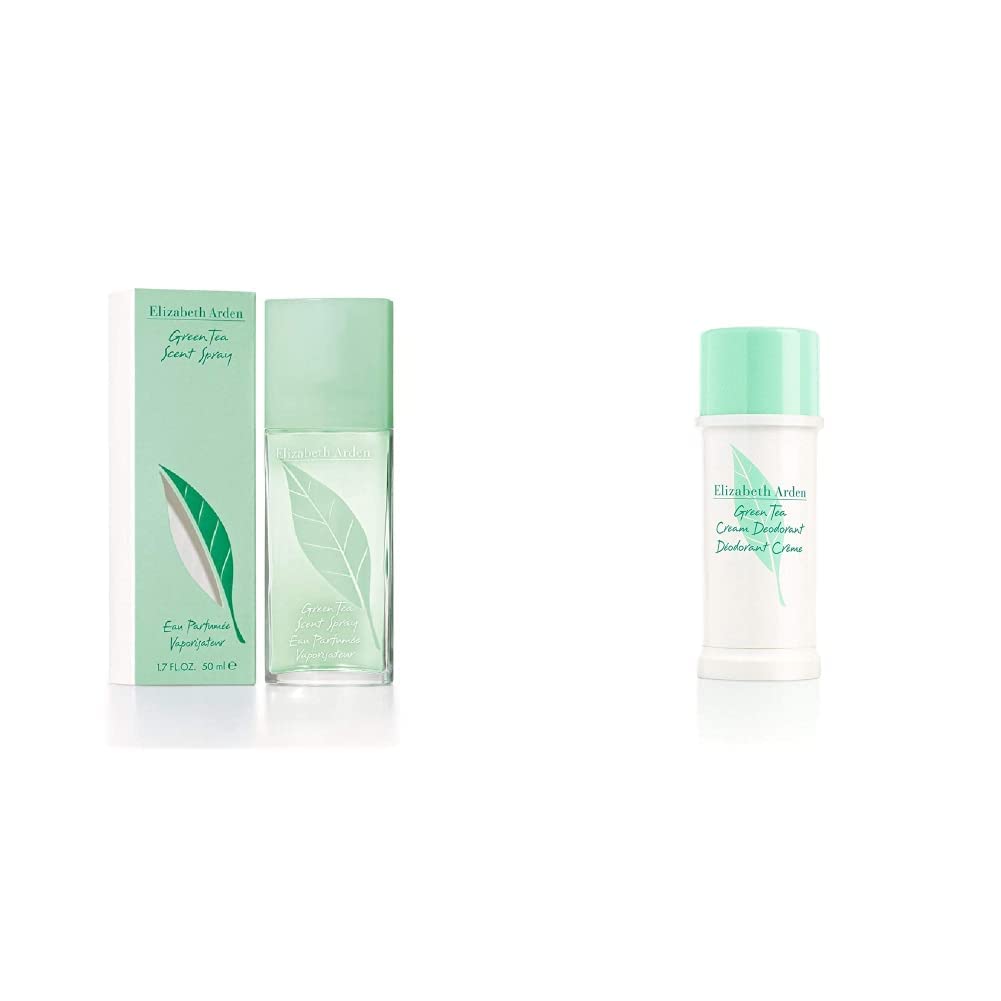 Elizabeth Arden Green Tea, Eau de Parfum pour Femme (50 ml) Vaporisateur, Senteur Fraîche et Fruitée & Green Tea – Déodorant Crème Femme – Parfum Thé Vert Rafraîchissant – Longue Durée – 40 ml