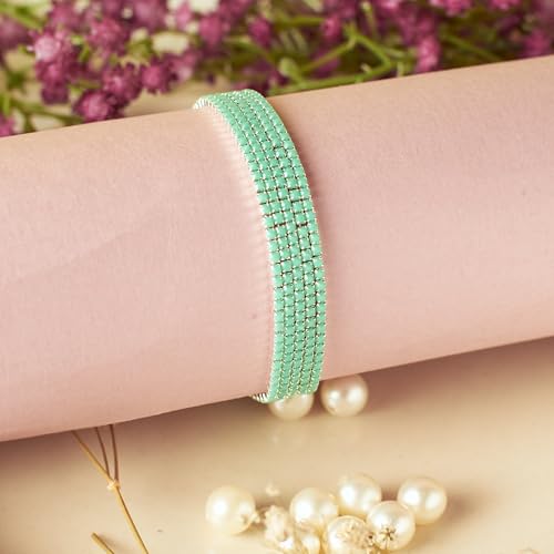 Image of Salty Alpha Anti Tarnish Bracelet for Women | Wrist Bracelets for Girls | Fashion Jewellery Accessories | Stylish Minimal Jewelry | Gift for Diwali, Christmas, Marriage, Birthday