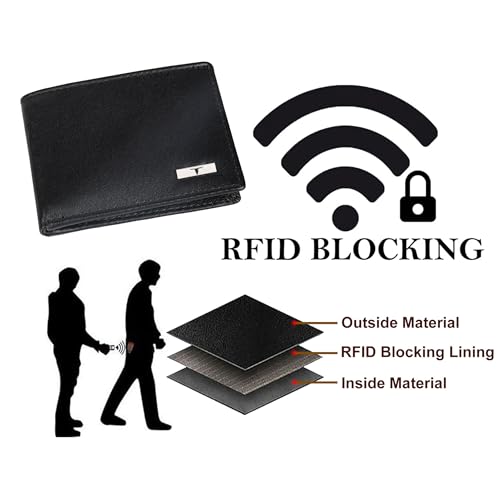 Image of URBAN FOREST Fred Aniline Black Leather Wallet for Men