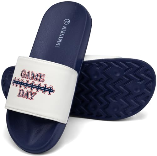 Image of INMINPIN Kids Boys Girls Ball Sprots Slides Sandals Ultra Comfortable Beach Pool Shower Shoes House Slide Indoor Outdoor for Sports Fan