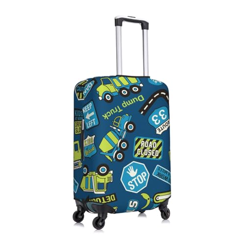 Dump Truck Print Luggage Cover Elasticated Suitcase Covers TSA Approved Stylish Scratch Washable Resistant Case Protector for Kids and Adults3