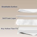 ACCURATEX Ultra Matrice douce Topper Twin Taille 2 Pouces 39x75 | Double couche de confort oreiller haut, soulagement de la douleur dans le dos, 400TC Coton surface respirante, 8-21 pouces poche profonde