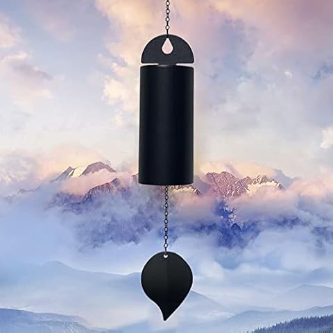 Deep Resonance Serenity Bell Large Metal Cylinder Wind Chimes Outdoor Windbell Deep Tone 30 Inch Garden Wind Chimes for Patio and Terrace Musical Windchime Outdoor and Home Decoration Cover