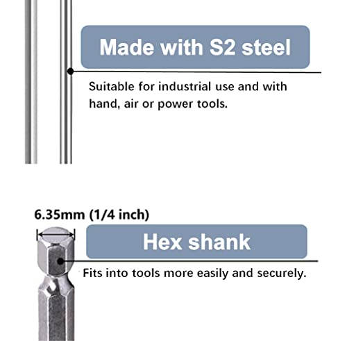 Image of aiyun 12-Piece T20 Security Bits, 2 Inch long S2 Steel Magnetic Security Screwdriver Set, 6 Point Star Driver Bit Set Screwdriver (50mm T20)