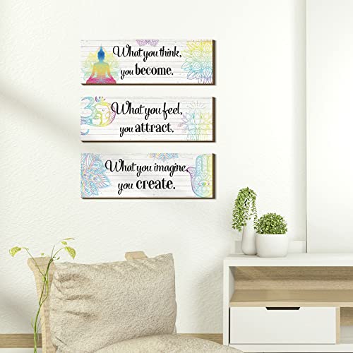 Yerliker TZ-YERLIKER-37 3 Buddha Decor Buddha Wall Art Meditation Room Decor Chakra Decor thumb #4