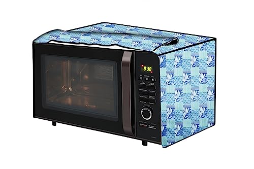 Image of The Furnishing Tree PVC Waterproof Microwave Oven Cover Compatible for Panasonic 20 L Solo NN-ST266BFDG Surface Pattern Blue