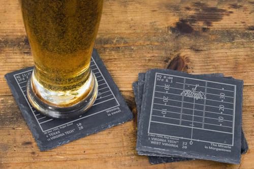 Greatest Virginia Tech Football Plays: Slate Coasters (Set of 4) | Iconic College Football Moments | Unique Gift for Sports Fans by Playbook Products - Image 3