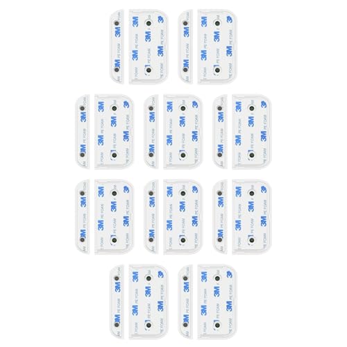 Image of Ring Compatible Contact Sensor Adhesive | Ring Magnet Mounting Tape Replacement Pads | Works with Door, Window, Wall Alarm Sensors | Easy Mount, No Cutting, Peel and Stick (10 Sensor + 10 Magnet Side)