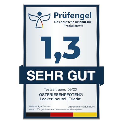 Ostfriesenpfoten® Leckerlibeutel 'Frieda' für Hunde aus hochwertigem Kunstleder - Grün Größe M - Futterbeutel mit EasyOpen Einhandmagnetverschluss - Gassitasche für Hunde-Leckerli