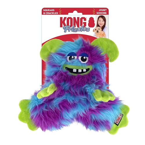 KONG Frizzle Razzle Medium - Plüschspielzeug für Hunde - Alle Rassengrößen - Indoor
