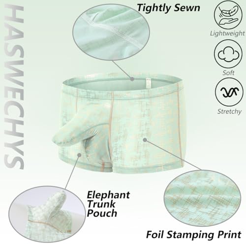 Men's Sexy Boxer Briefs Bulge Enhancing Underwear Low Rise Trunks Short Leg Boxer Briefs3