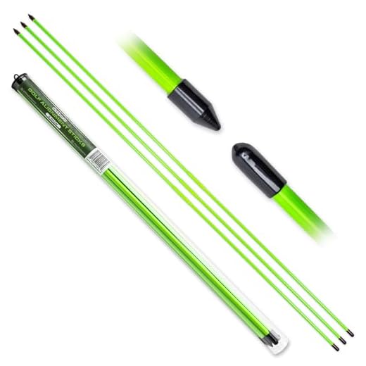 GoSports Golf Alignment Training Sticks 3 Pack | Golf Alignment Aid Practice Rods