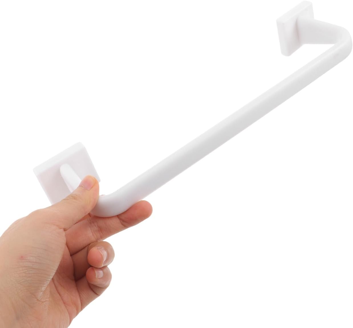 Hemoton Suction Cup Towel Rack No Drill Towel Hanger for Bathroom Kitchen Wall Storage Single Bar 10.62 in 3-Pack image 3
