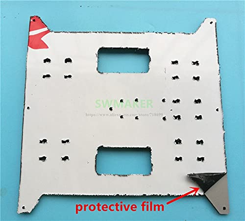 Lysee 3D Printer Parts & Accessories - Y Carriage Upgrade Aluminum Composite Plate 4mm Thickness for Maker Select, Duplicatior i3, i3 Mega 3D Printers - (Size: RJ4JP-01-08 Set)