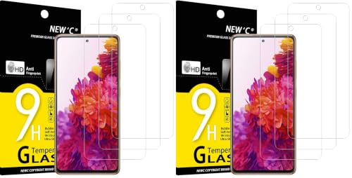 Image of NEW'C 6 Pack Designed for Samsung Galaxy S20 FE / S20 FE 5G Screen Protector Tempered Glass, Case Friendly Scratch Resistant,Bubble-Free, Ultra Resistant